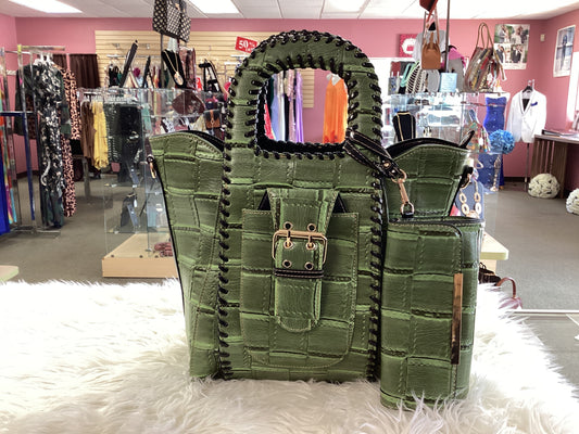 Sylvara Olive Green Bucket Bag