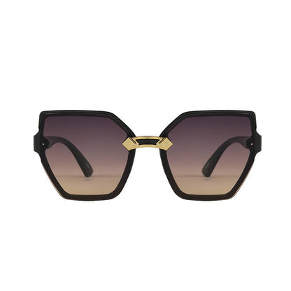 Cateye Frame With Gold Decor Arm Sunglasses F3221