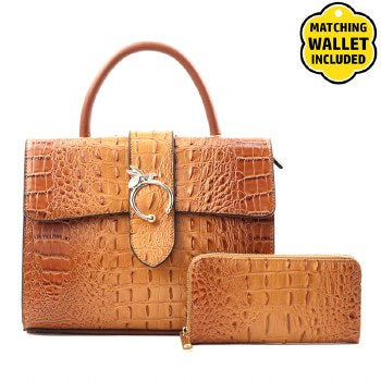 Ostrich Print Handbag