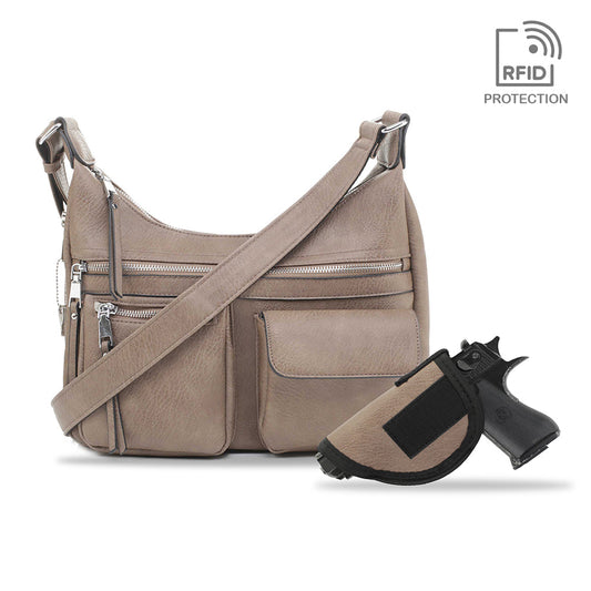 ELLE CONCEALED CARRY HOBO HANDBAG