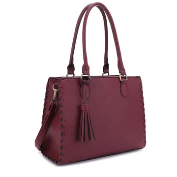 LIONESS CONCEALED CARRY SATCHEL BAG WITH TASSEL