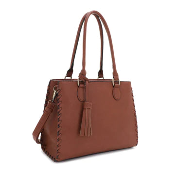 LIONESS CONCEALED CARRY SATCHEL BAG WITH TASSEL