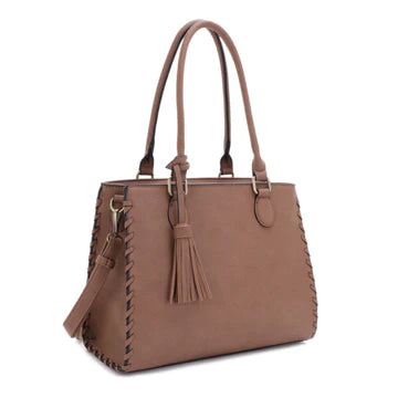 LIONESS CONCEALED CARRY SATCHEL BAG WITH TASSEL