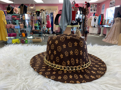 Brim Printed Fedora