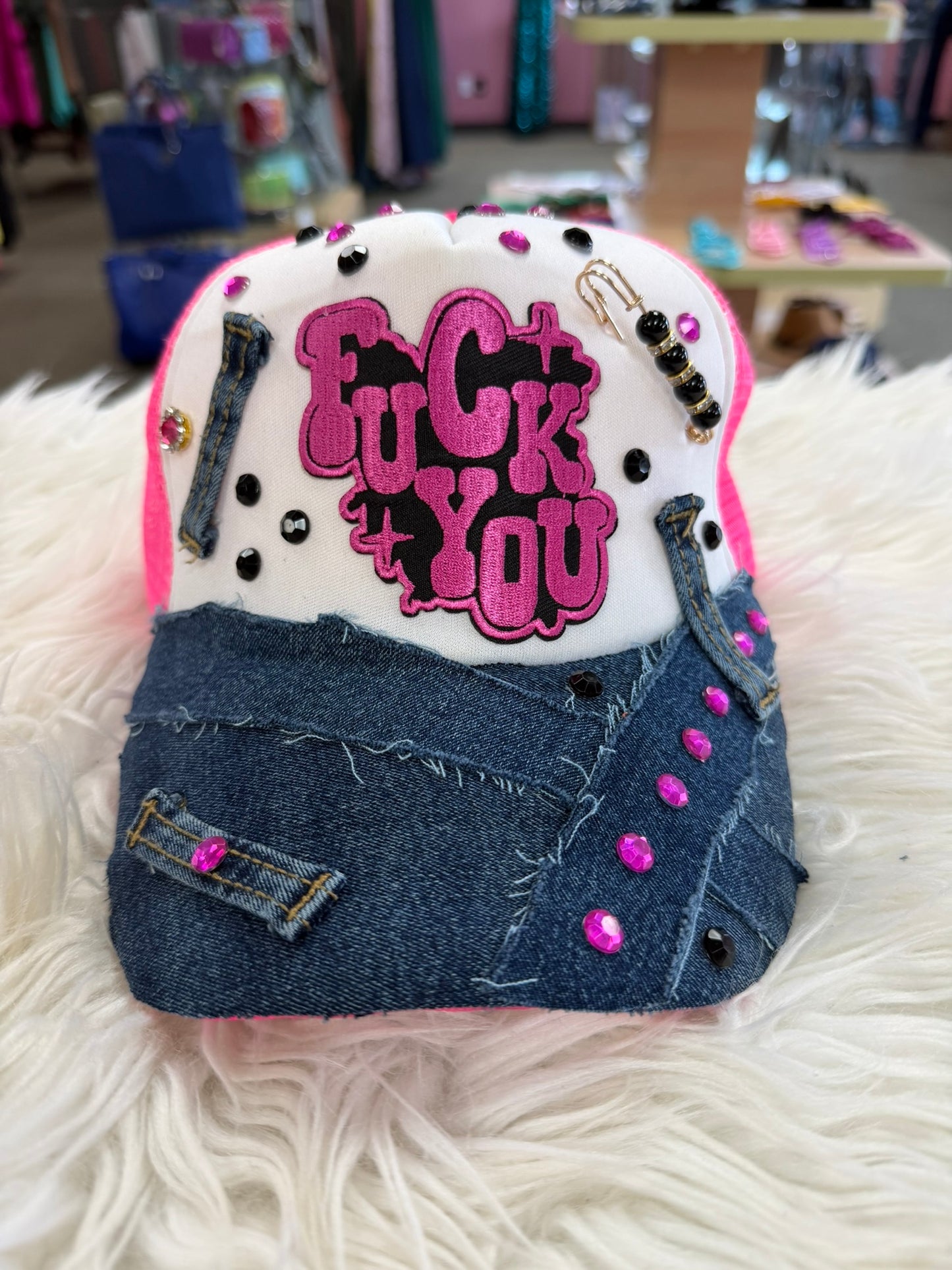 One-of-a-kind Junk Trucker Hats