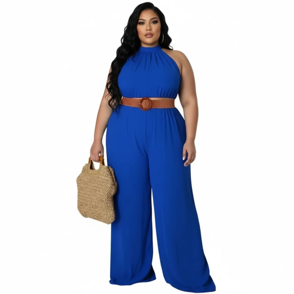 Royal blue jump suit