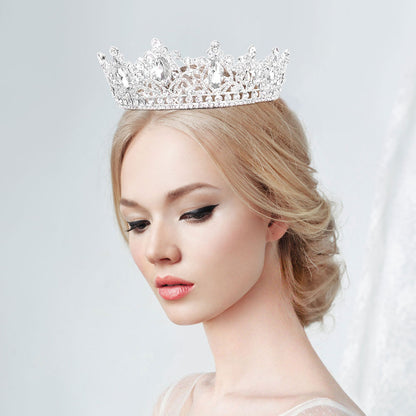 Marquise Crystal Rhinestone Vine Pageant Crown Tiara