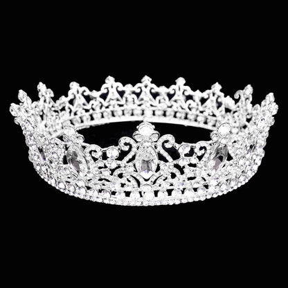 Marquise Crystal Rhinestone Vine Pageant Crown Tiara