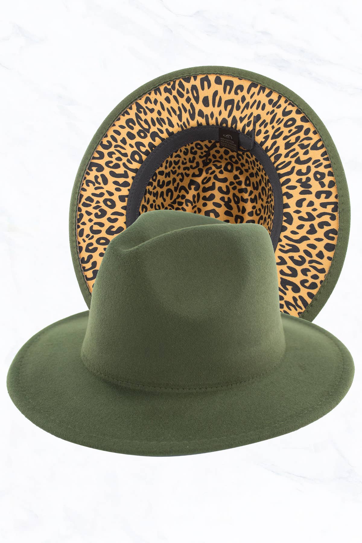 Leopard Bottom Fedora