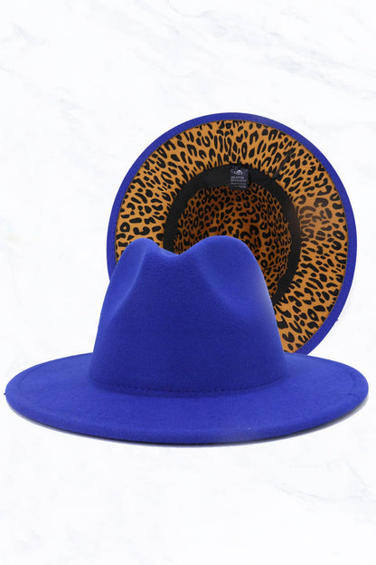Leopard Bottom Fedora