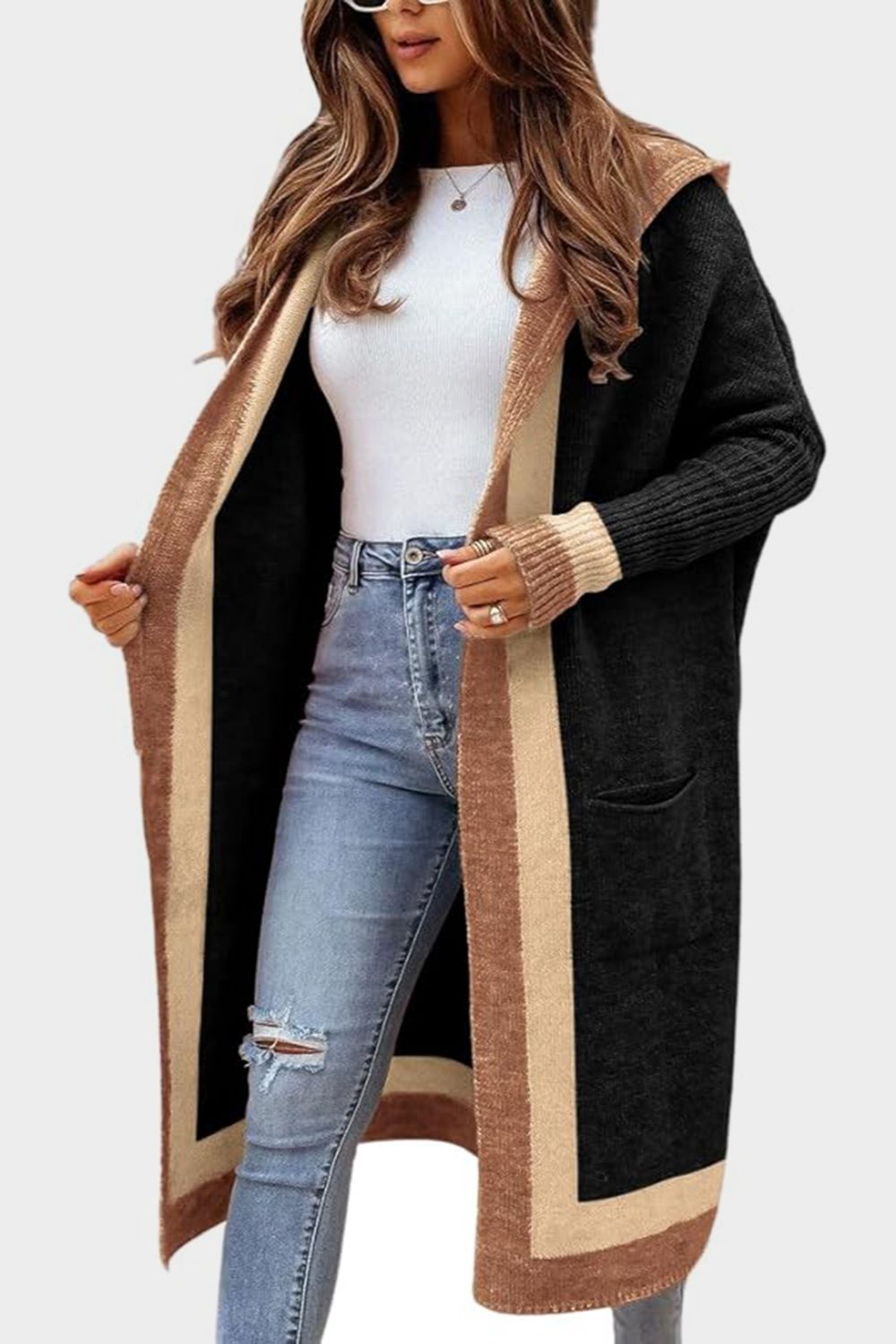 Long Sleeve Hooded Cardigan