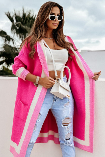 Long Sleeve Hooded Cardigan