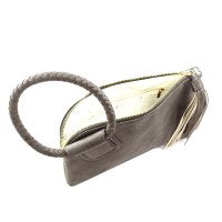 Faux Leather Wristlet Clutch