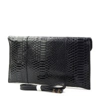 Faux Snake Envelope Clutch Handbag