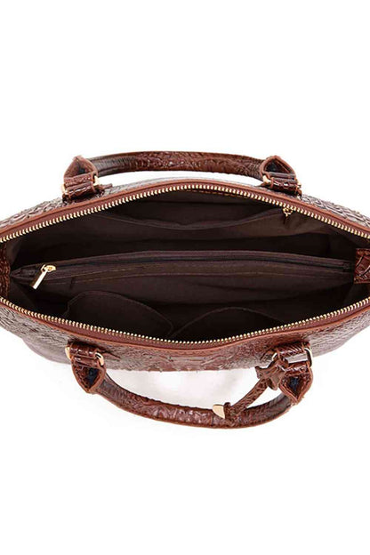 Faux Leather Crocodile Handbag